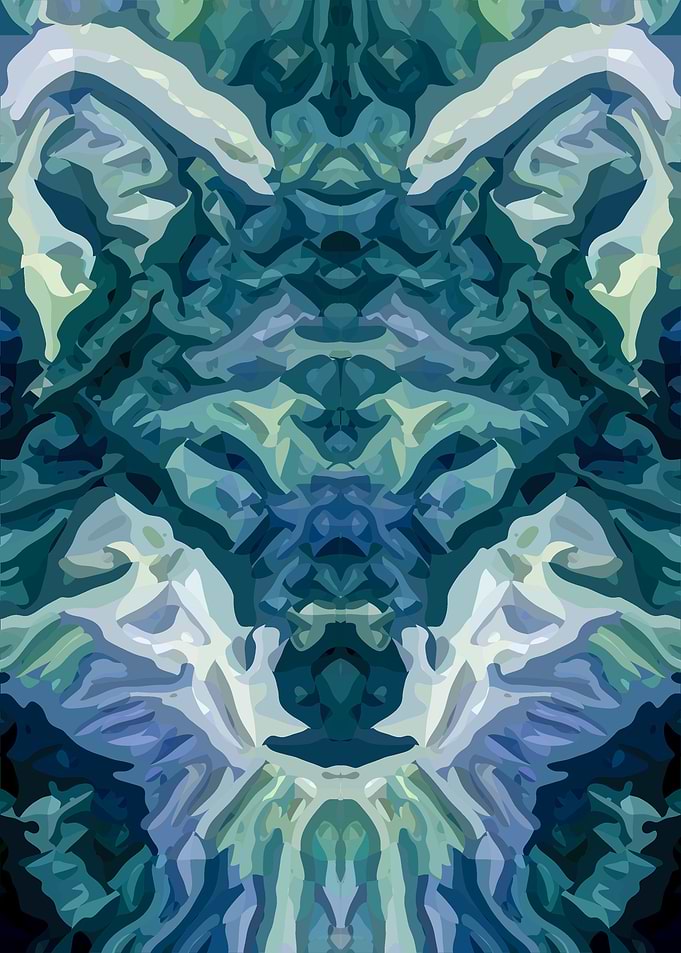 Wolf Semi Abstract
