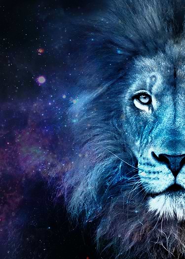 Galaxy Lion Blue
