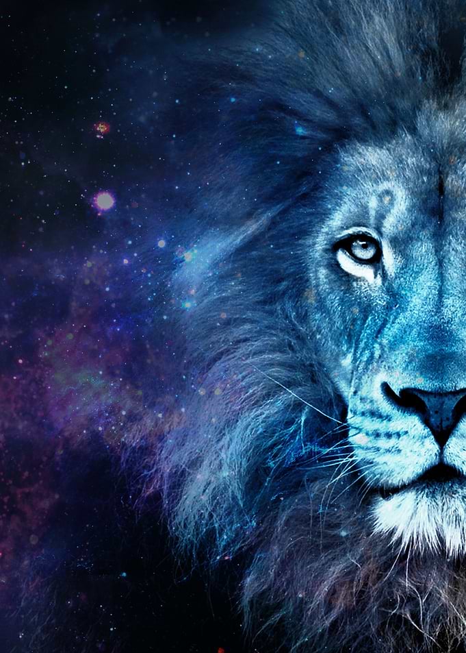 Galaxy Lion Blue