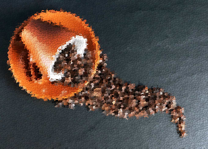 spilled coffee