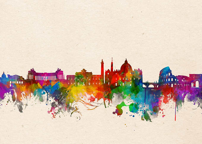 rome watercolor