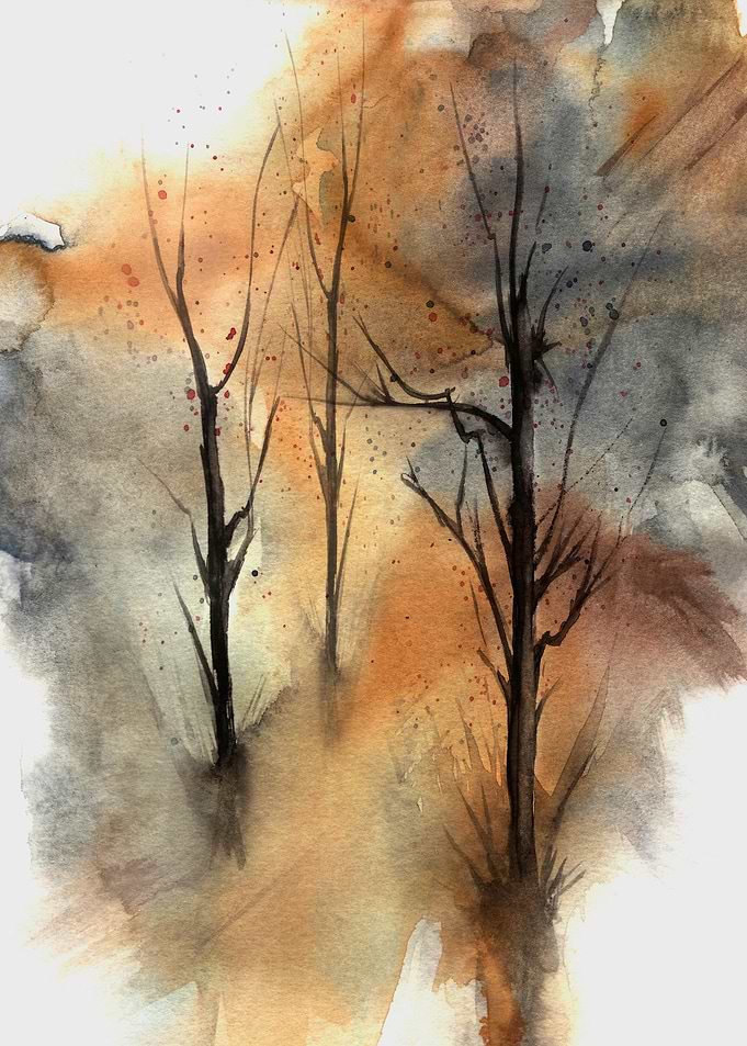 Watercolor Trees 03