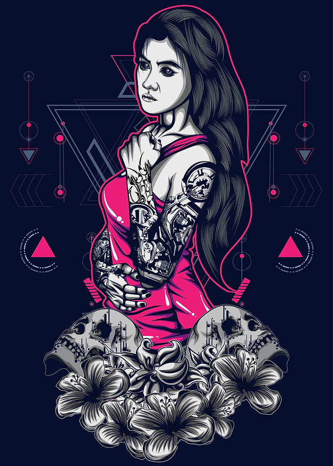 women with tattoo