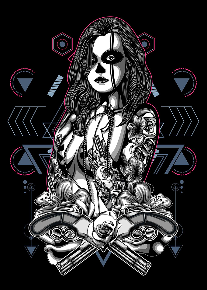 women with tattoo