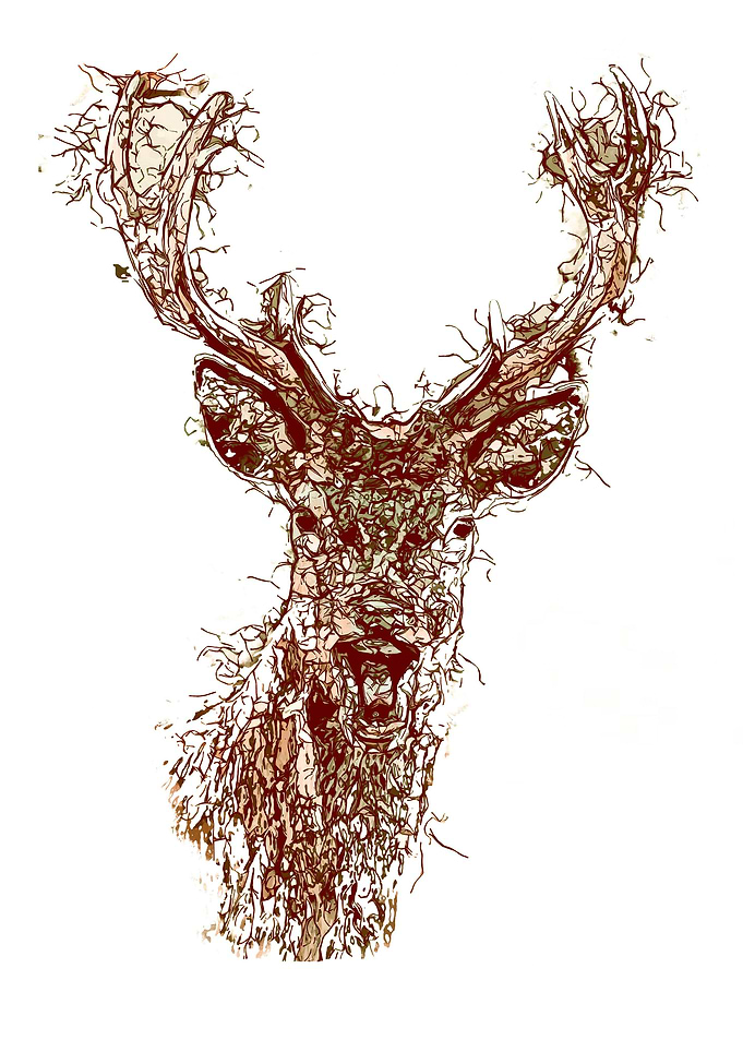 charming deer horns