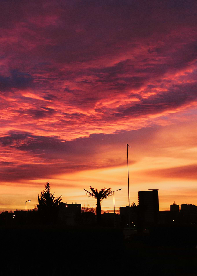 Colorful Sunset in Spain