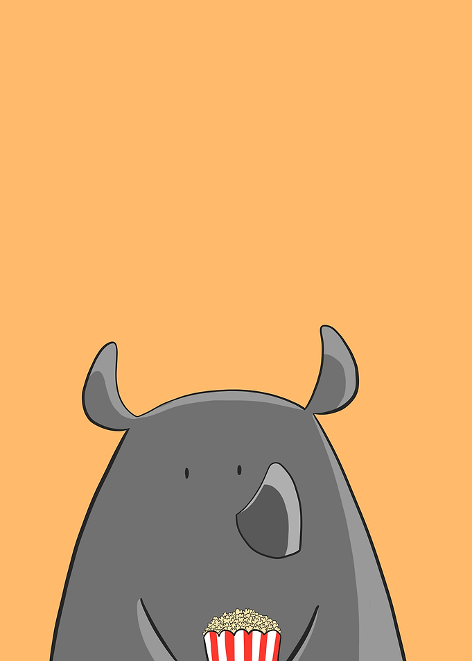 Rhino With Popcorn