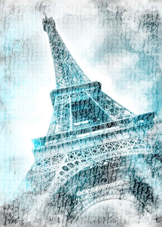 Watercolor Eiffel Tower