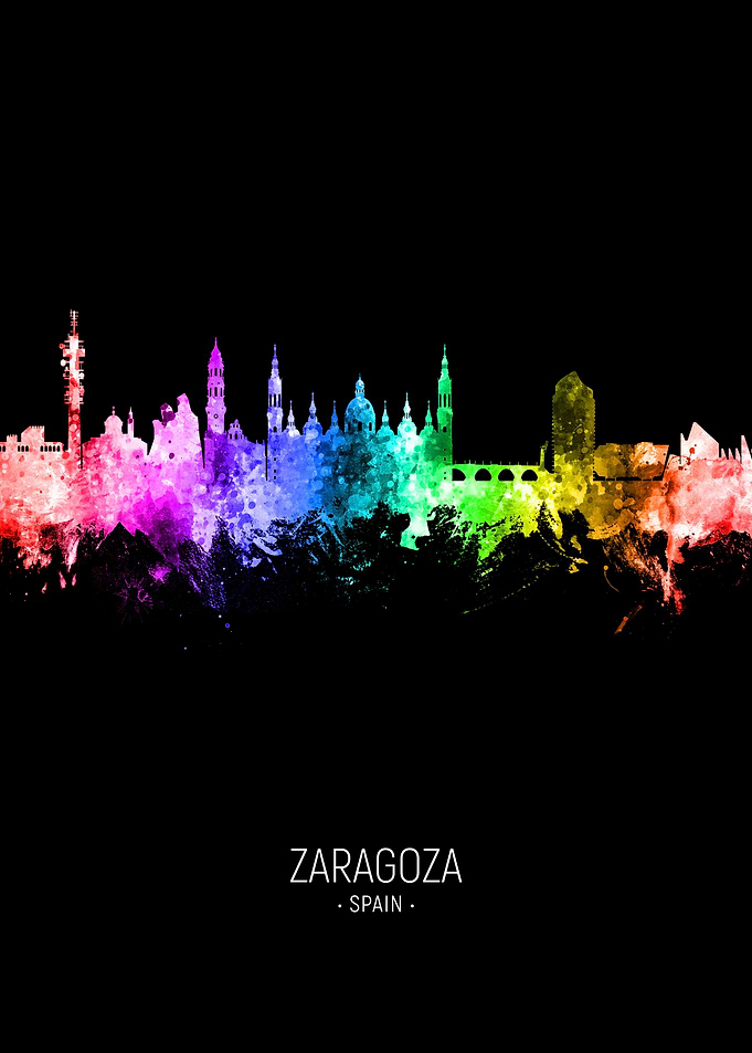 Zaragoza Spain Skyline