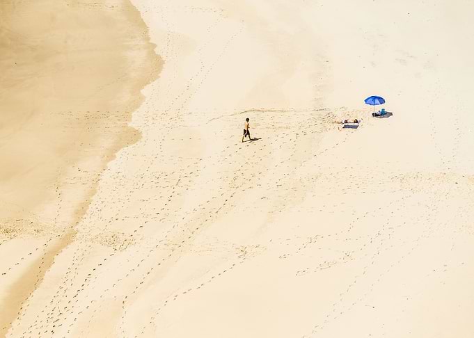 Resting on the sand