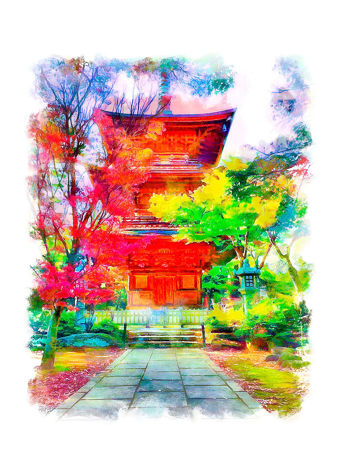 Old japanese monastery