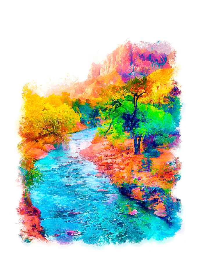 Mountain river landscape