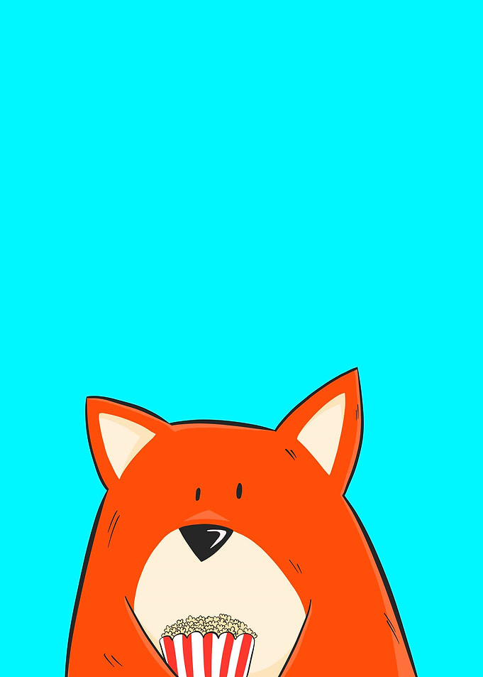 Fox With Popcorn