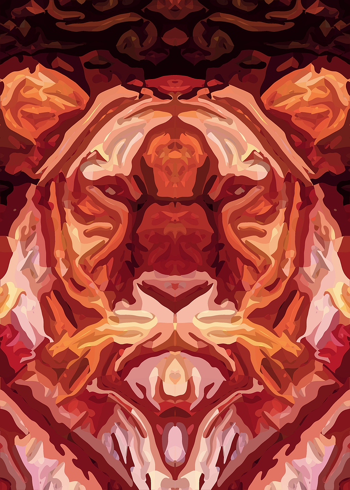 Tiger Semi Abstract