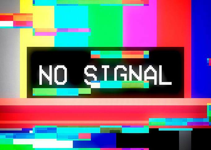 No signal pattern VCR glit