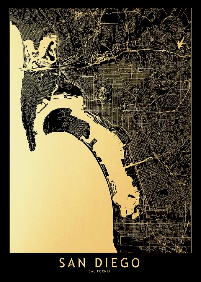 San Diego Gold Map