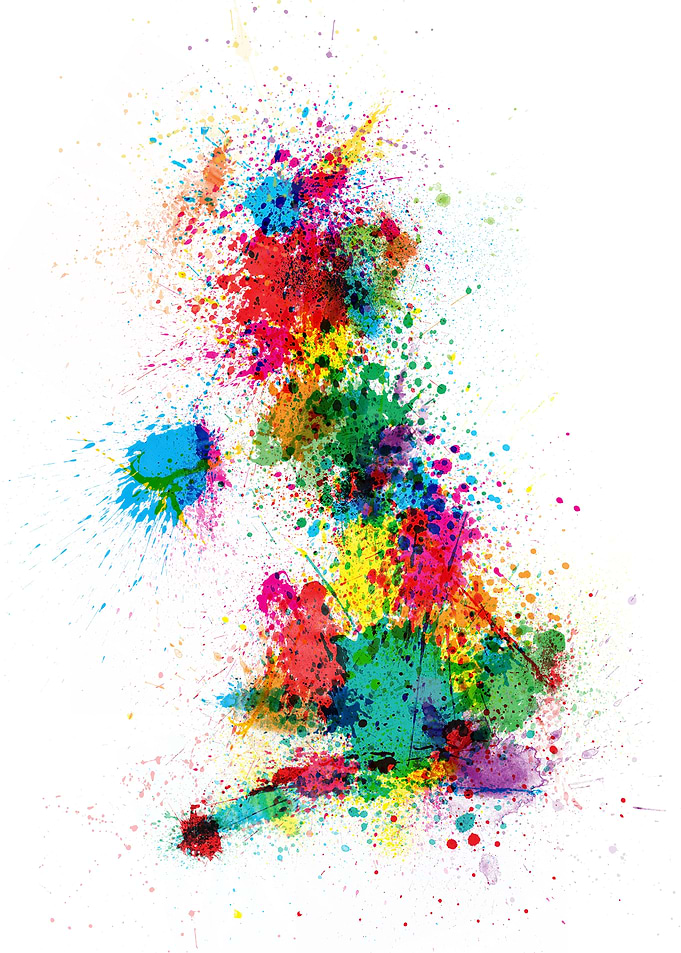 United Kingdom Splash Map