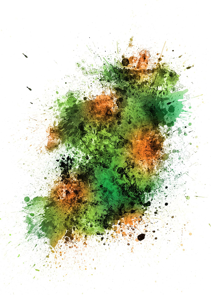 Ireland Splash Map