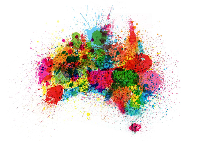 Australia Splash Map