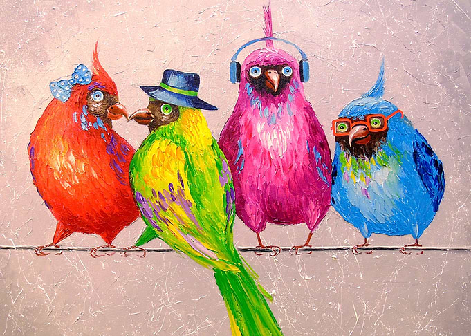 Cheerful company