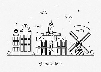 Amsterdam City Skyline
