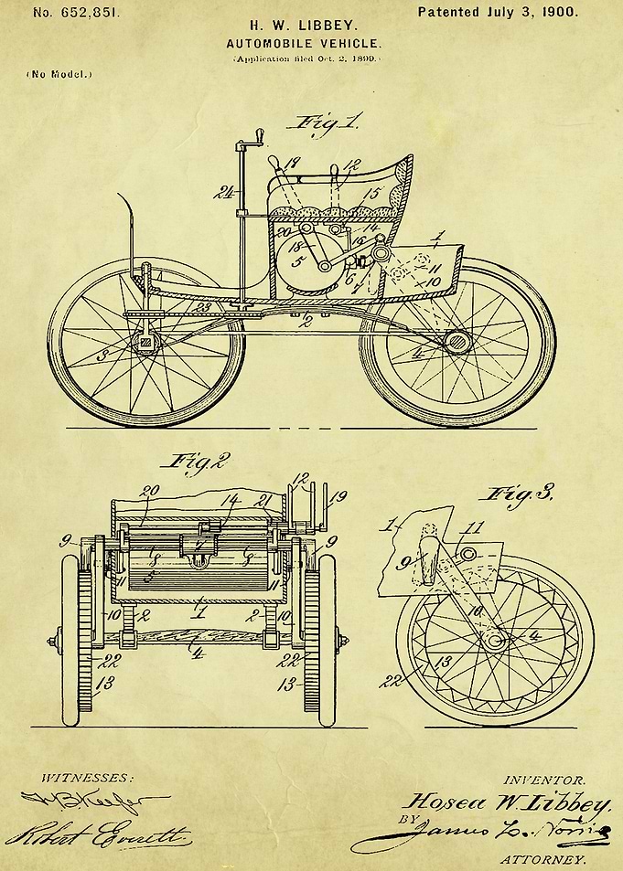 Libbey Automobile Patent