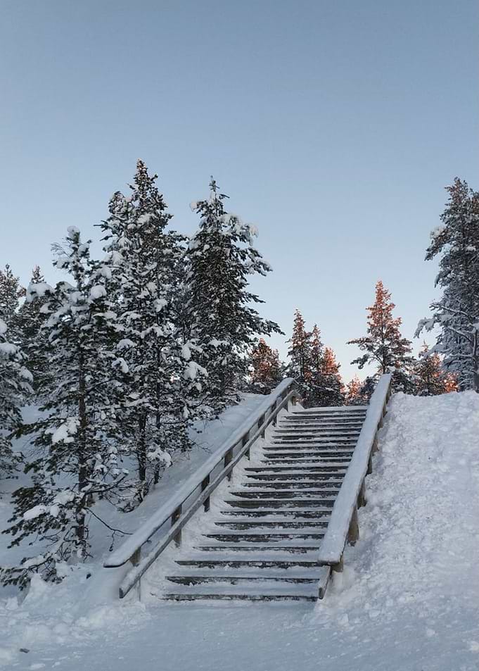 Stair in white