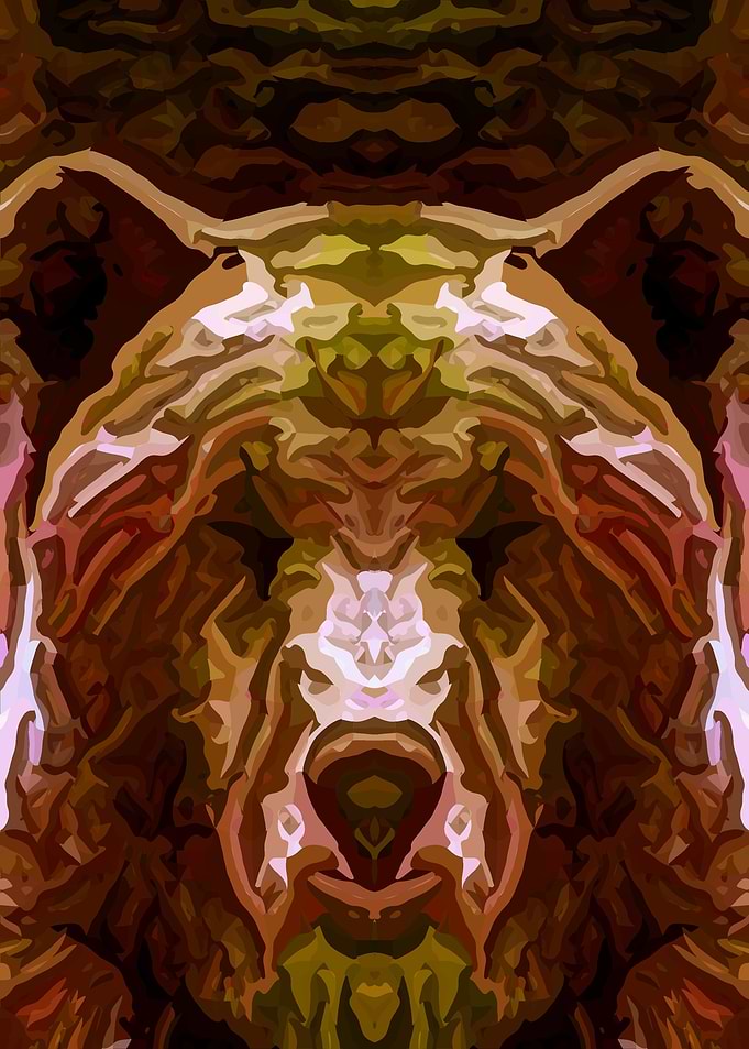 Bear Semi Abstract