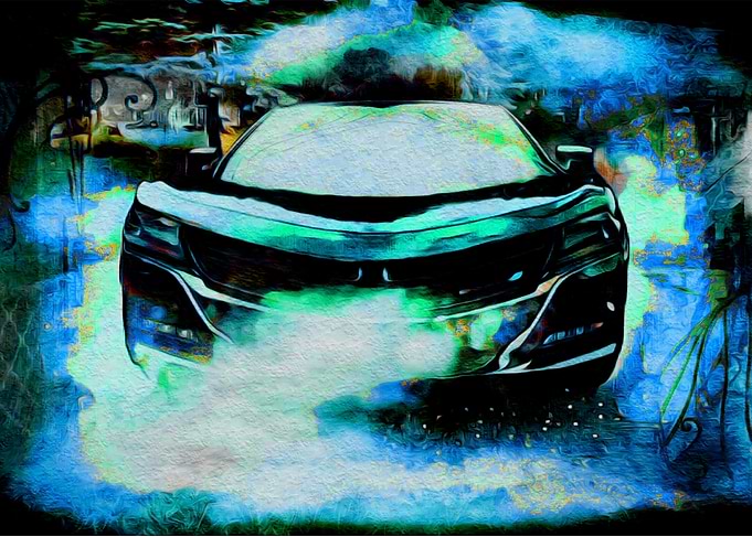 Muscle Car Blue Smoke