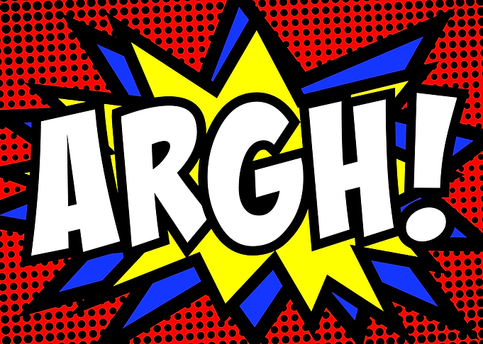 Comic halftone star argh