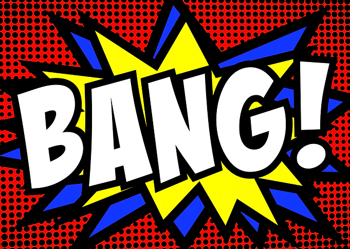 Comic halftone star bang
