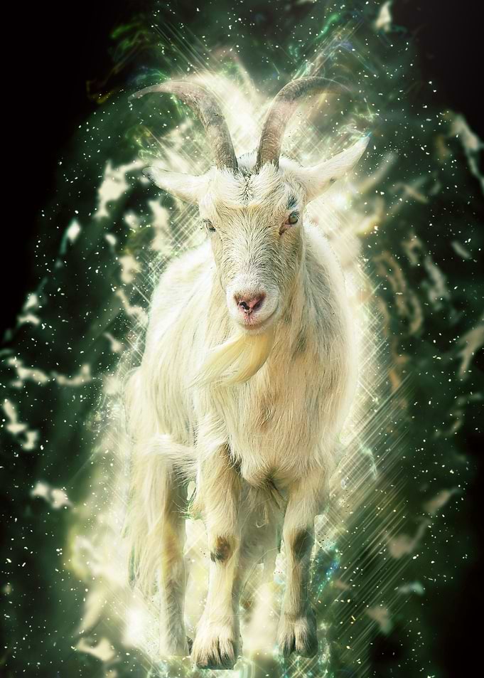 Kawaii Goat Colorful Galax