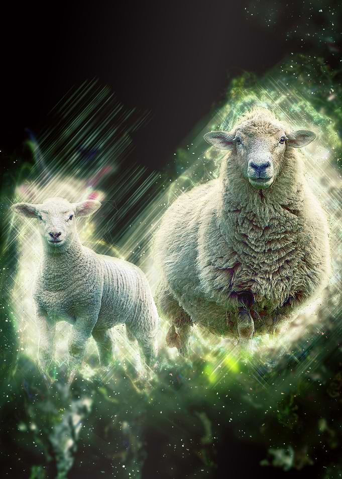 Sheep inColorful Galaxy