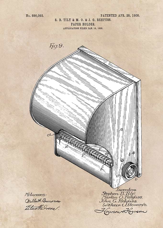 patent Paper holder