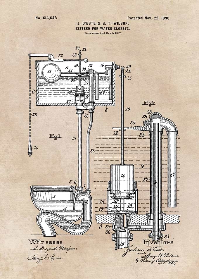 Cistern for water closets