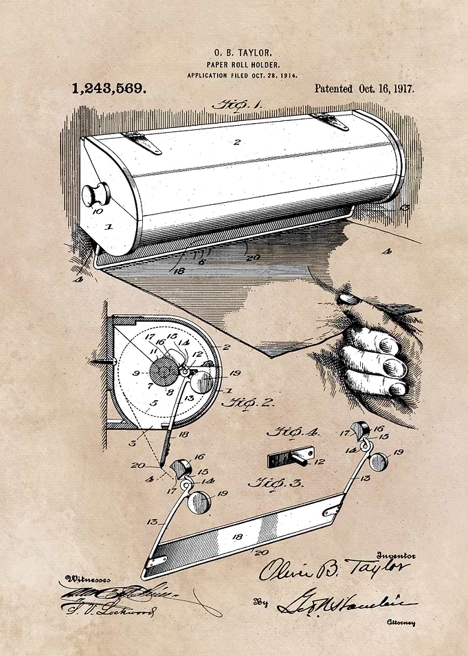 patent Taylor Paper roll h