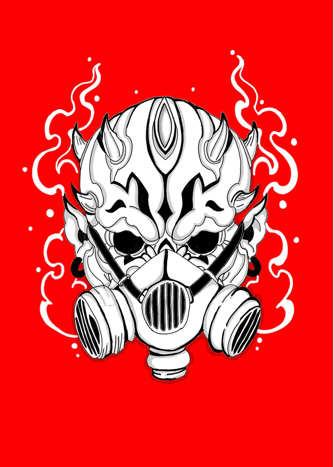 Red mask