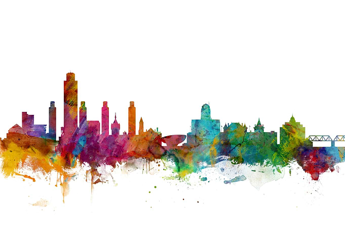 Albany New York Skyline
