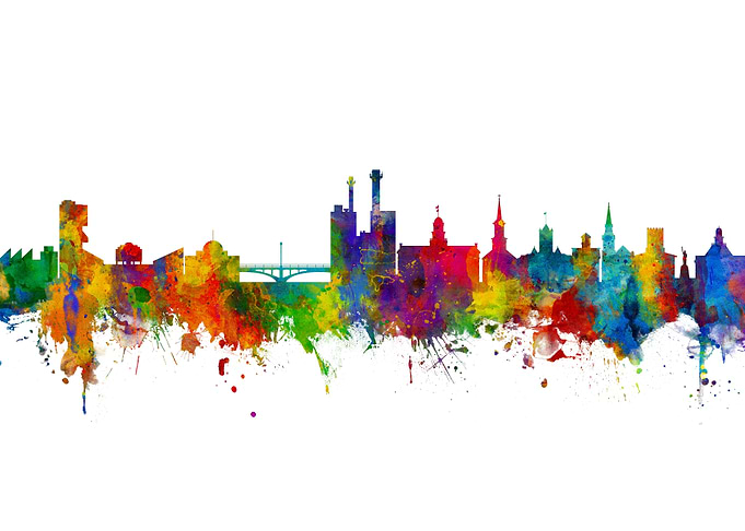 Iowa City Iowa Skyline