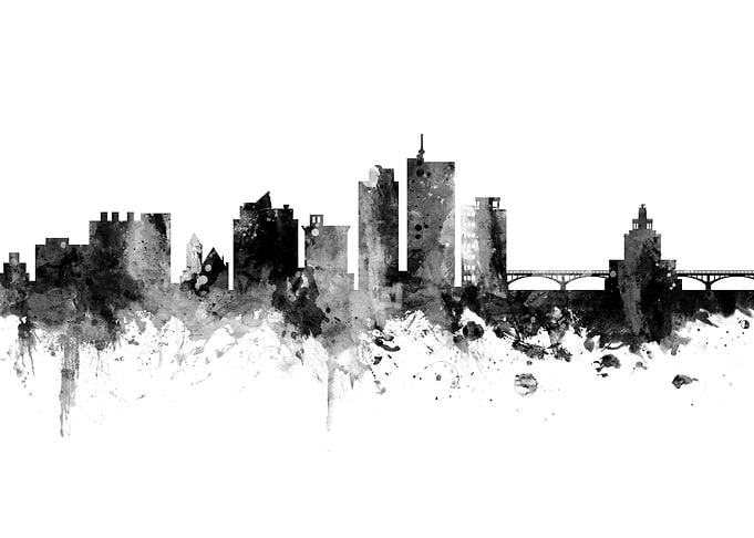 Cedar Rapids Iowa Skyline
