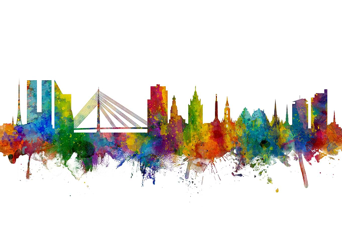 Riga Latvia Skyline