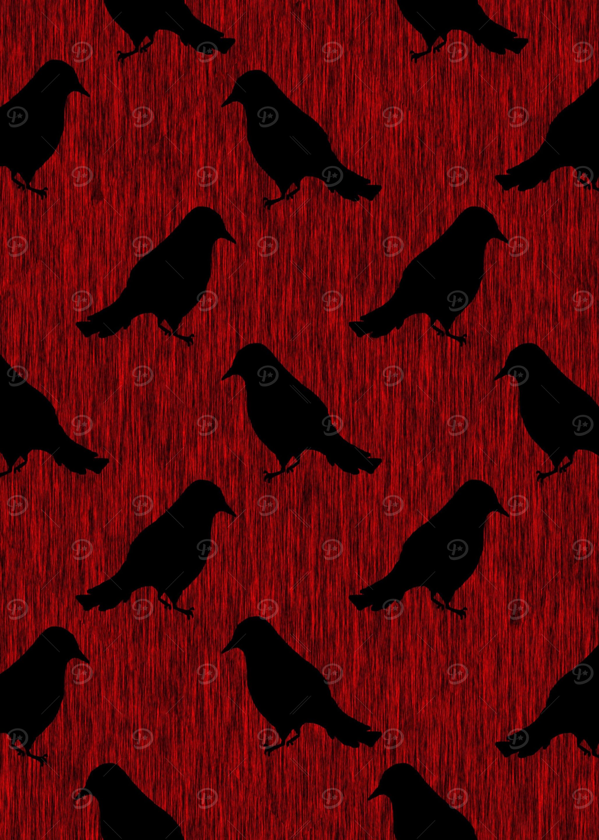 Ravens On Red