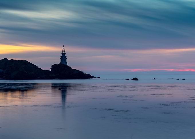 Lighthouse at sunrise