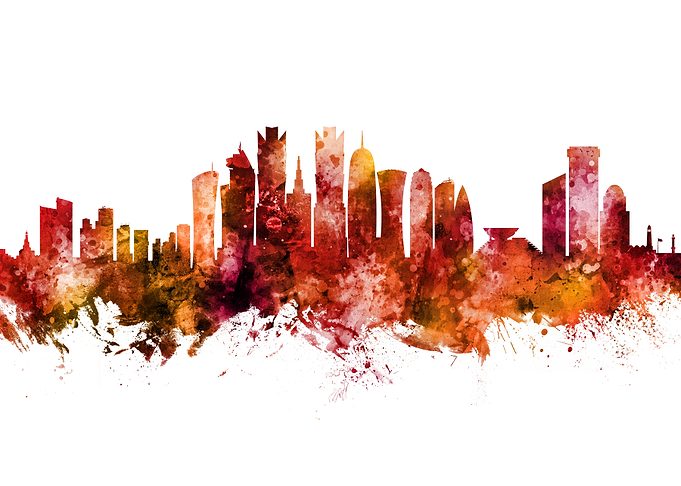 Doha Qatar Skyline