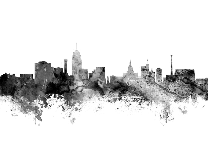 Lansing Michigan Skyline