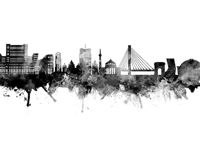 Bucharest Romania Skyline