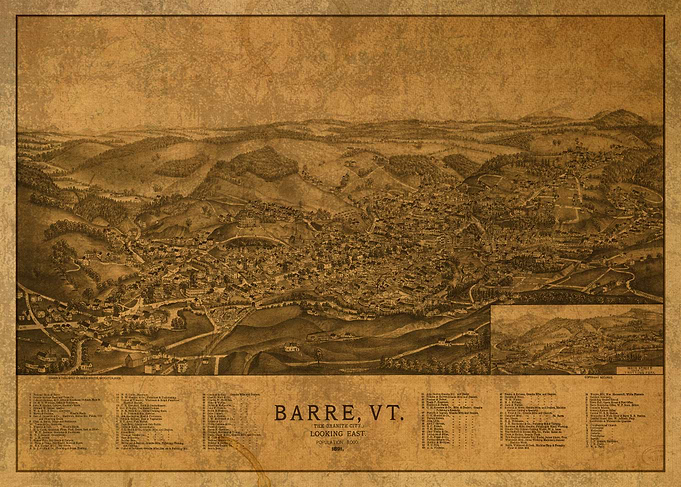 Barre Vermont Map 1891