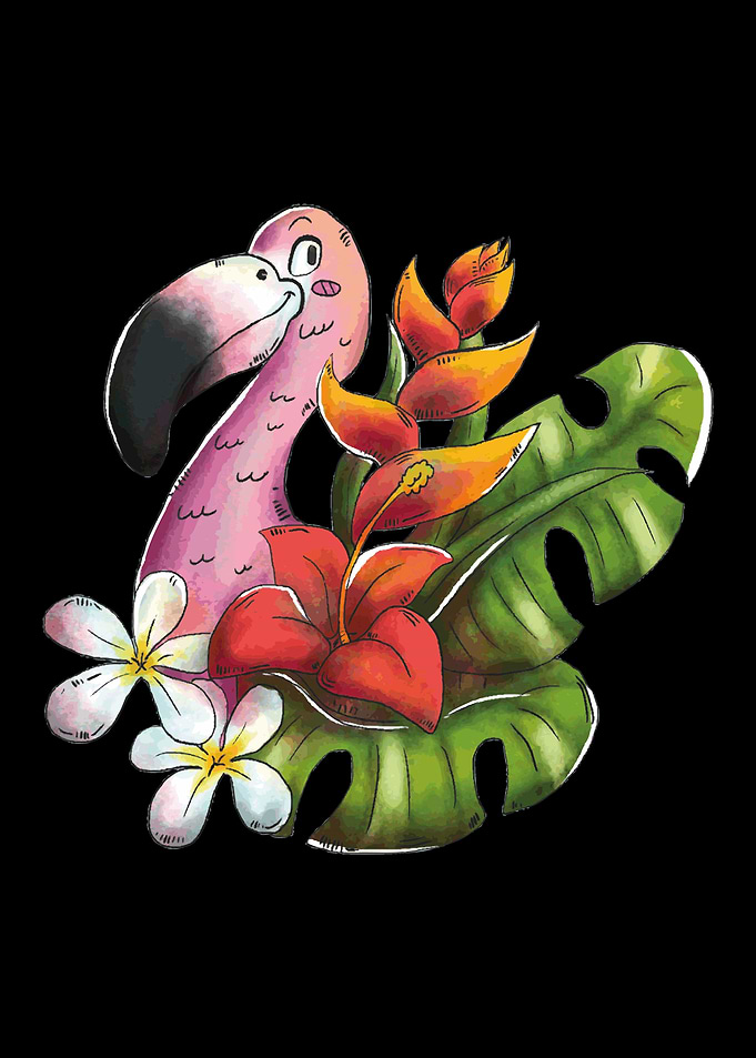 Flamingo Jungle Flower