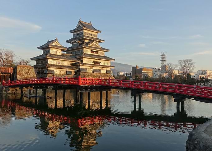 Sunset at Matsumoto Castle