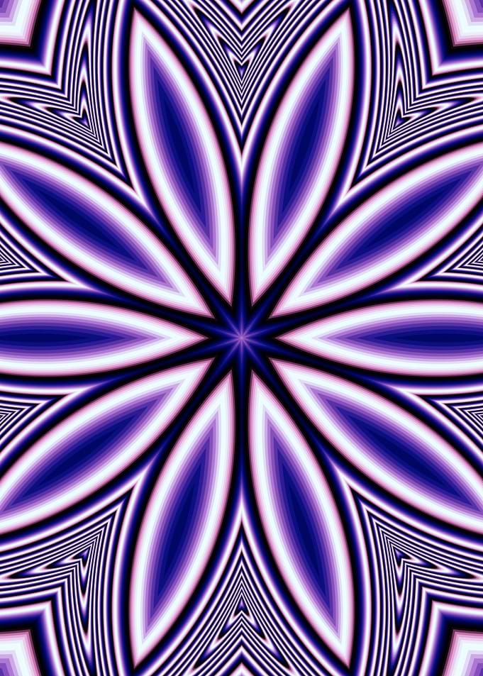 Blue Flower Kaleidoscope
